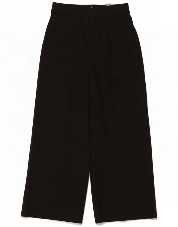Pantaloni casual a gamba larga da donna Marks & Spencer UK 10 piccoli W28 L26 neri