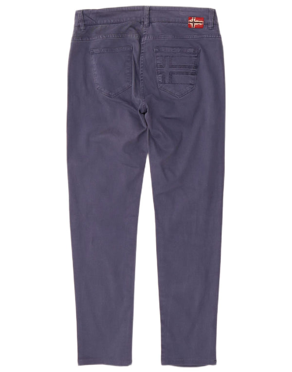 Pantaloni casual slim da donna Napapijri IT 42 Medium W30 L29 Cotone blu