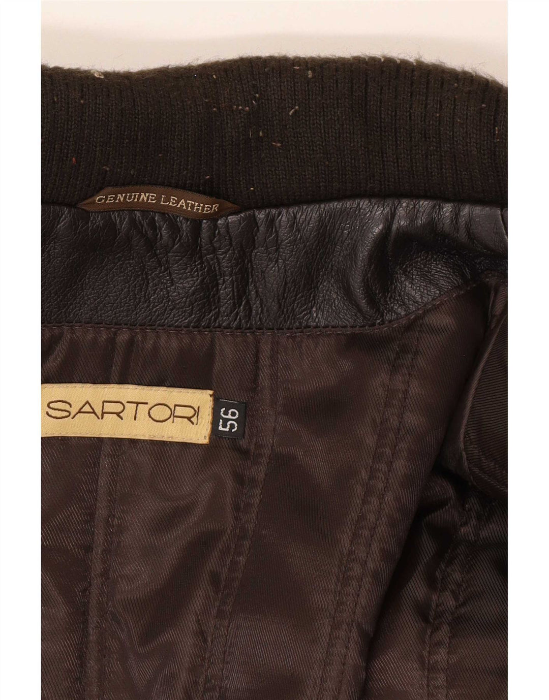 Cappotto in pelle vintage da uomo IT 58 3XL Nero