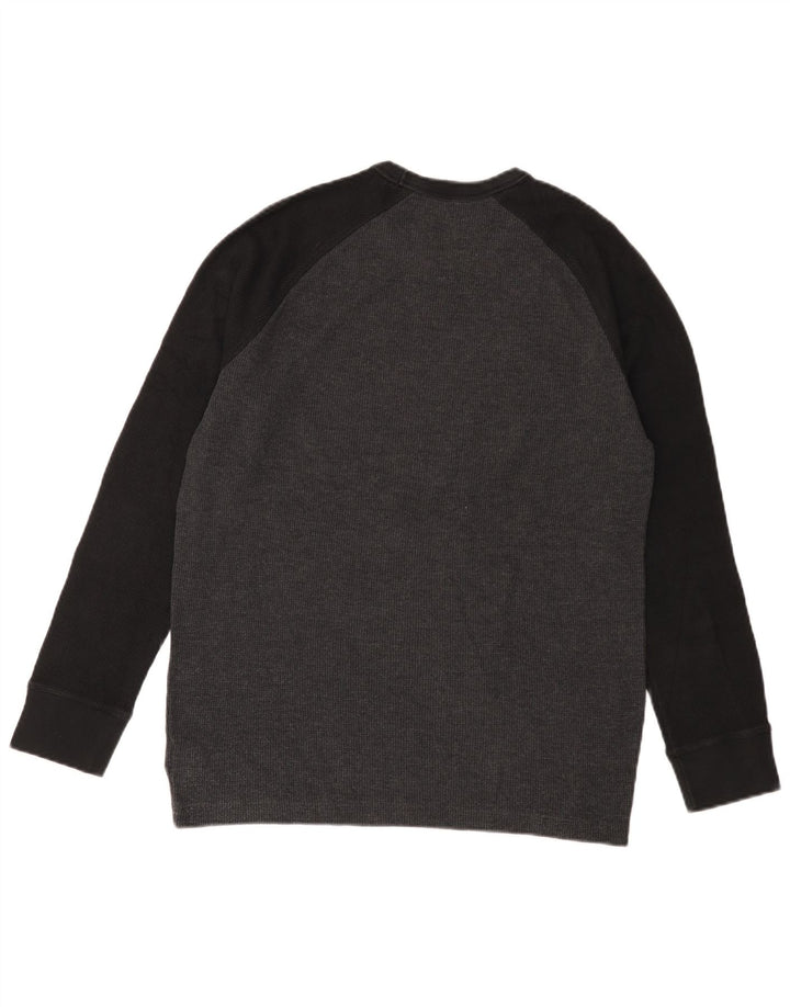 Gap Felpa da uomo in cotone color block grigio medio