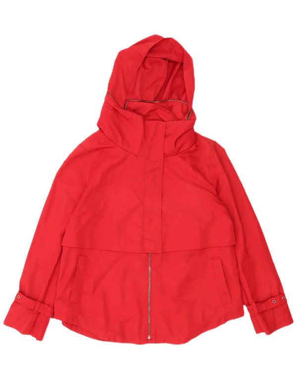 Giubbotto bomber con cappuccio da donna Zara UK 14 poliestere rosso medio