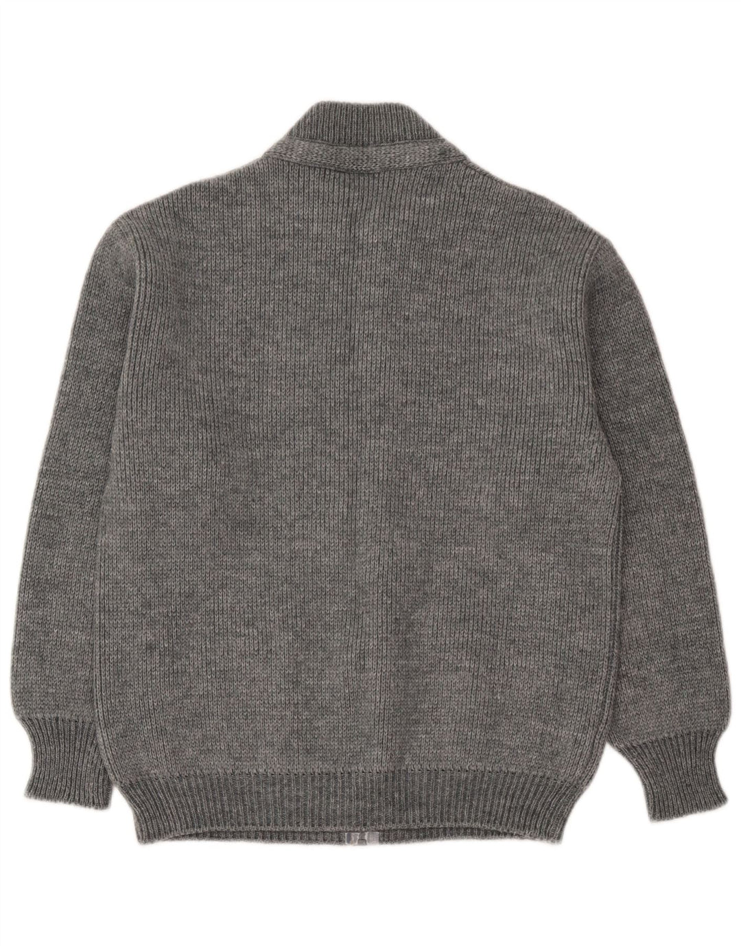 Maglione cardigan da uomo Gordon piccolo in lana grigia