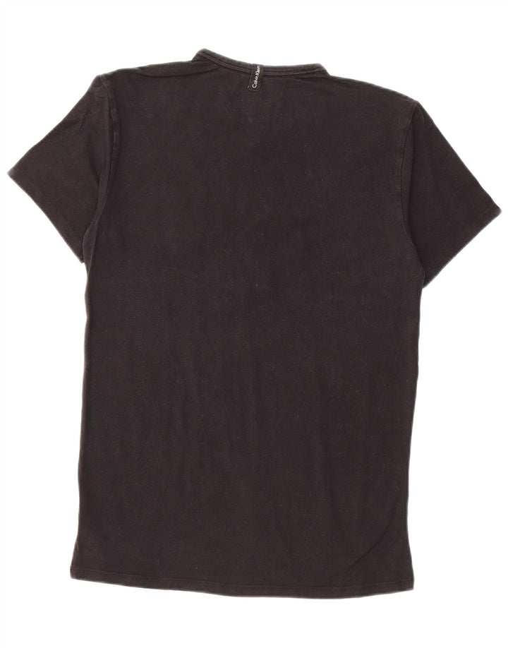 CALVIN KLEIN T-shirt grafica da uomo Top piccola in cotone nero