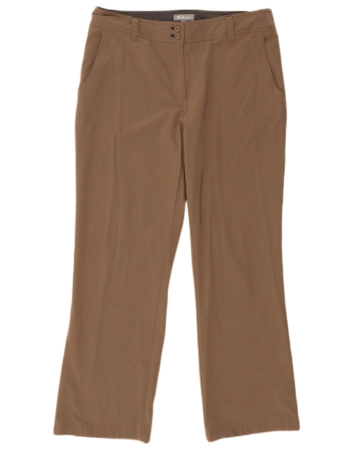 Pantaloni chino dritti da donna Rohan UK 12 Medium W34 L28 Marrone Poliammide