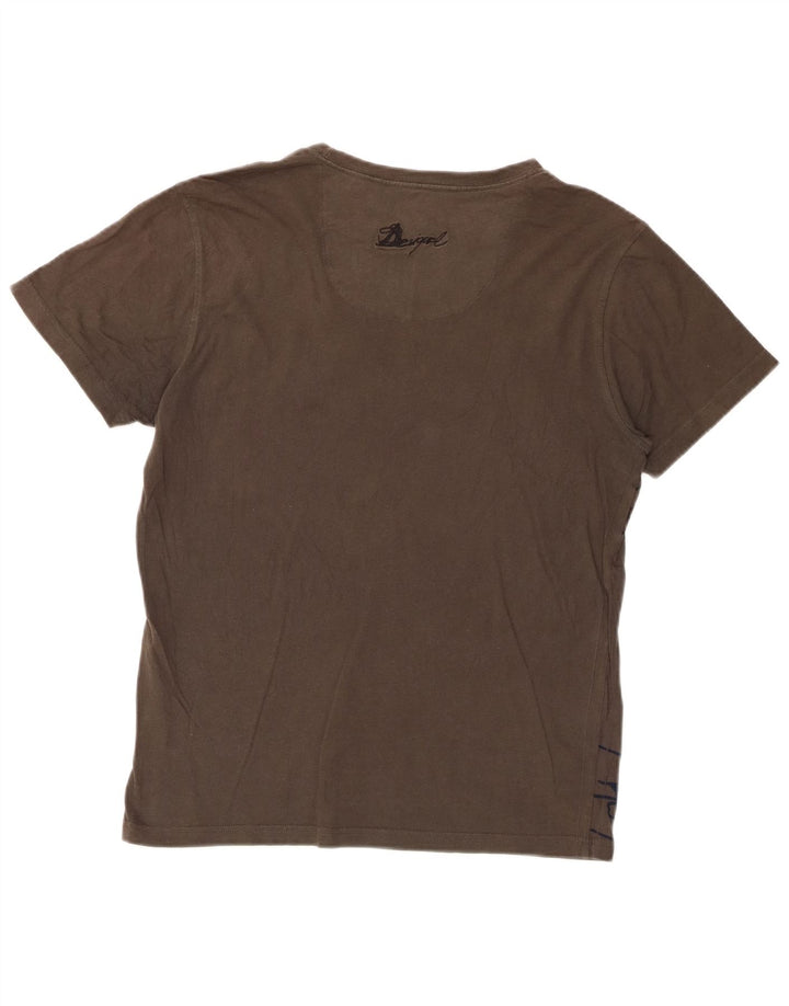 Desigual Uomo T-shirt grafica Top Medium Khaki