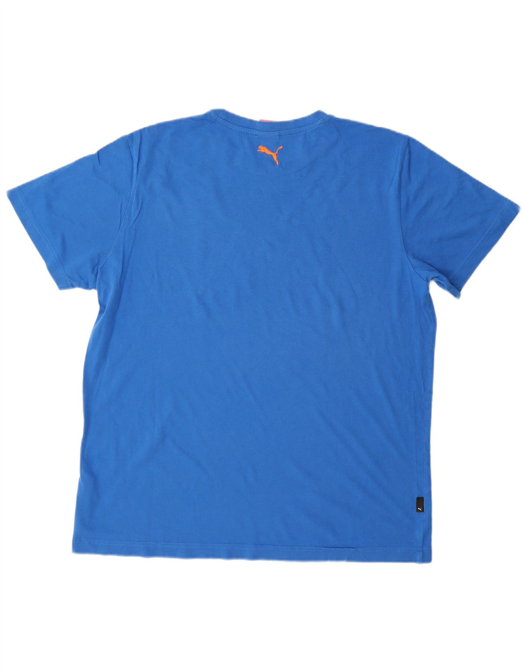 T-shirt grafica da uomo Puma Top XL in cotone blu
