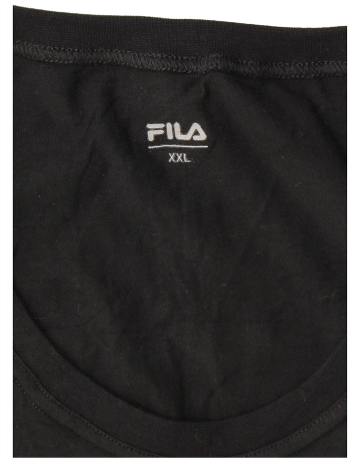 Maglietta Fila da uomo Top 2XL Nera