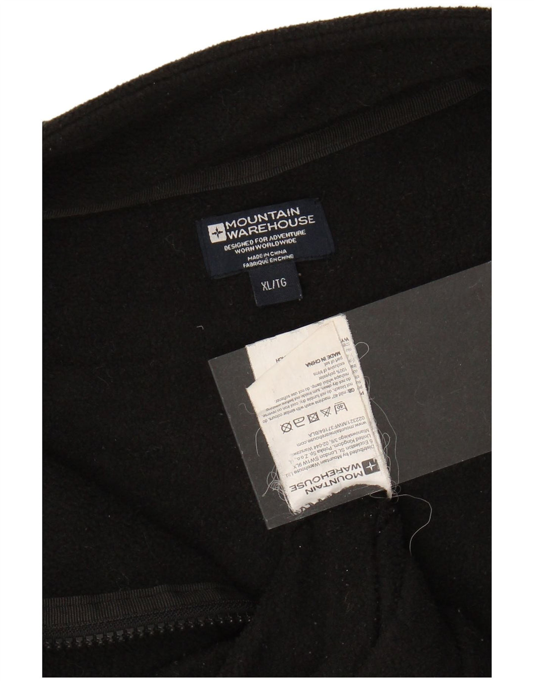 MOUNTAIN WAREHOUSE Giacca in pile da uomo UK 42 XL Poliestere nero
