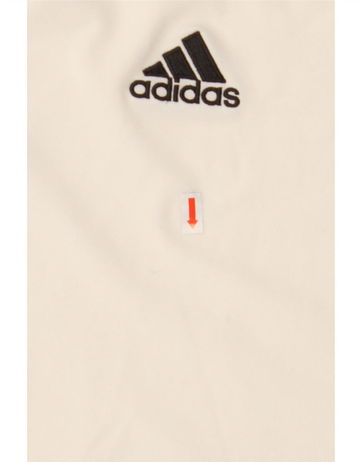 T-shirt ADIDAS da uomo Climalite Top in poliestere color block bianco medio