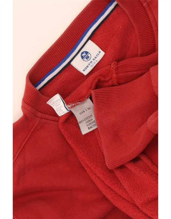 Felpa da uomo North Sails Maglione grande in cotone rosso