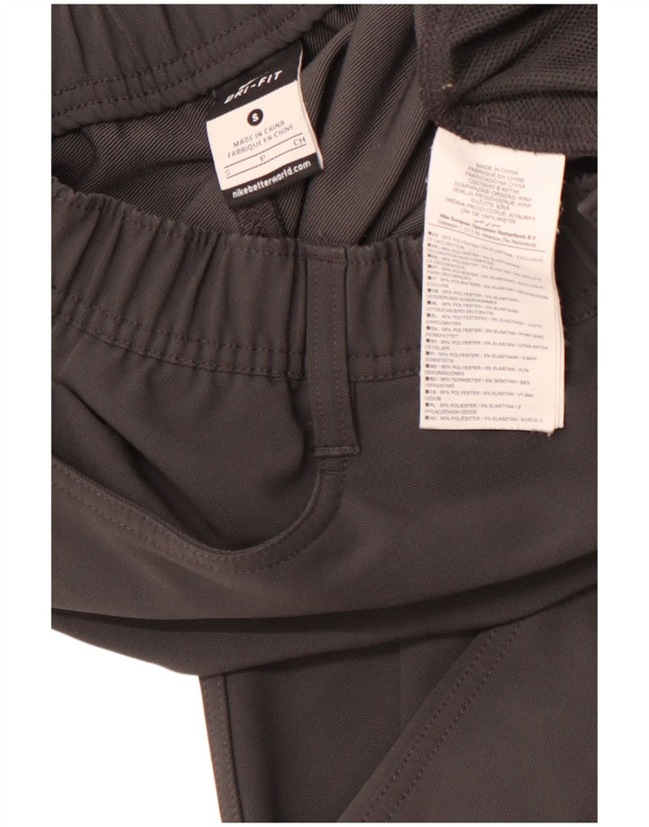 NIKE Pantaloni casual dritti da uomo Dri Fit Small W27 L31 Poliestere grigio