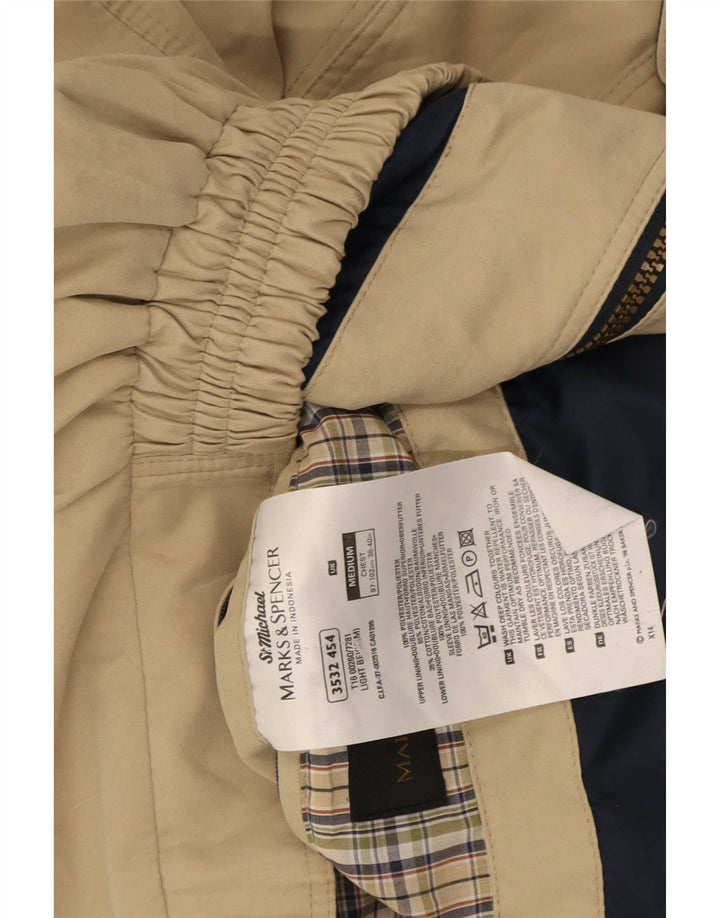 Giubbotto bomber da uomo vestibilità ampia Marks & Spencer UK 38 Poliestere beige medio