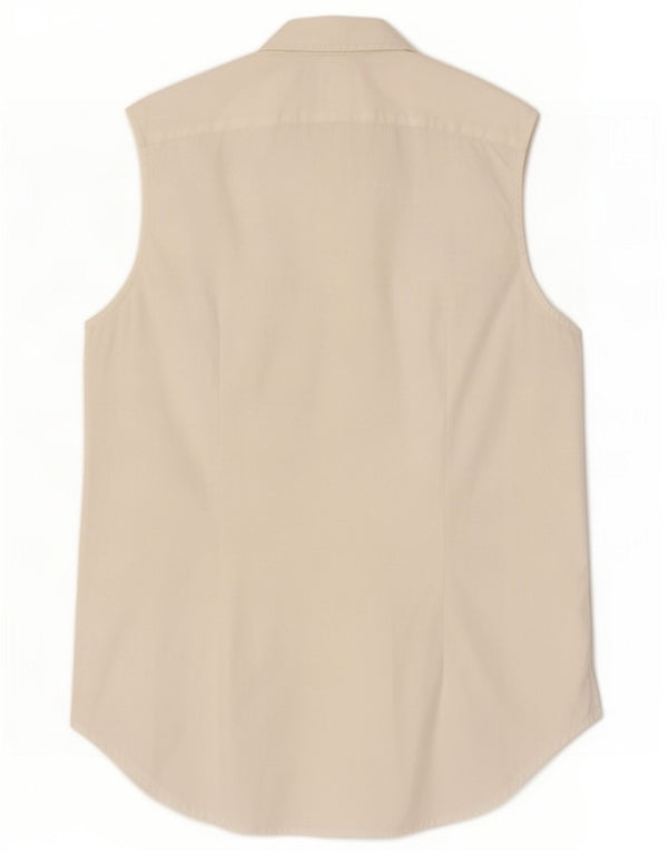Camicia senza maniche da donna Ralph Lauren US 4 Small in cotone bianco