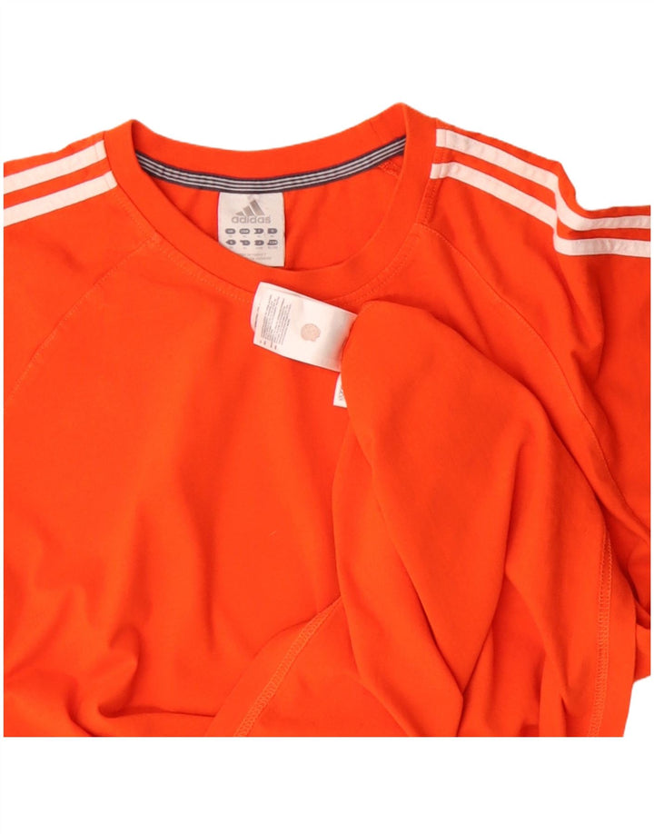 T-shirt da uomo Adidas Top XL in cotone arancione