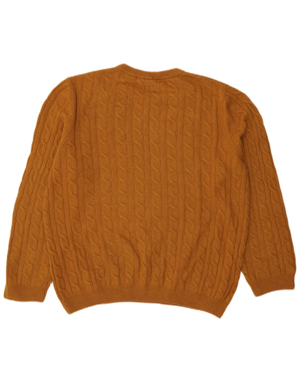 Maglione maglione girocollo da uomo Timberland grande lana marrone