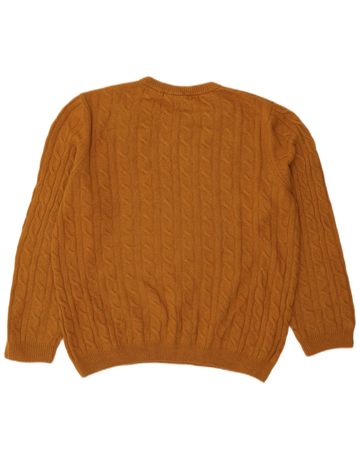 Maglione maglione girocollo da uomo Timberland grande lana marrone