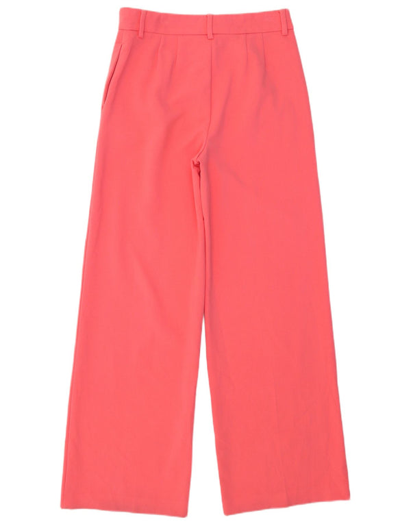 Pantaloni da abito a vita alta da donna Marks & Spencer UK 12 Medium W30 L32 Rosa