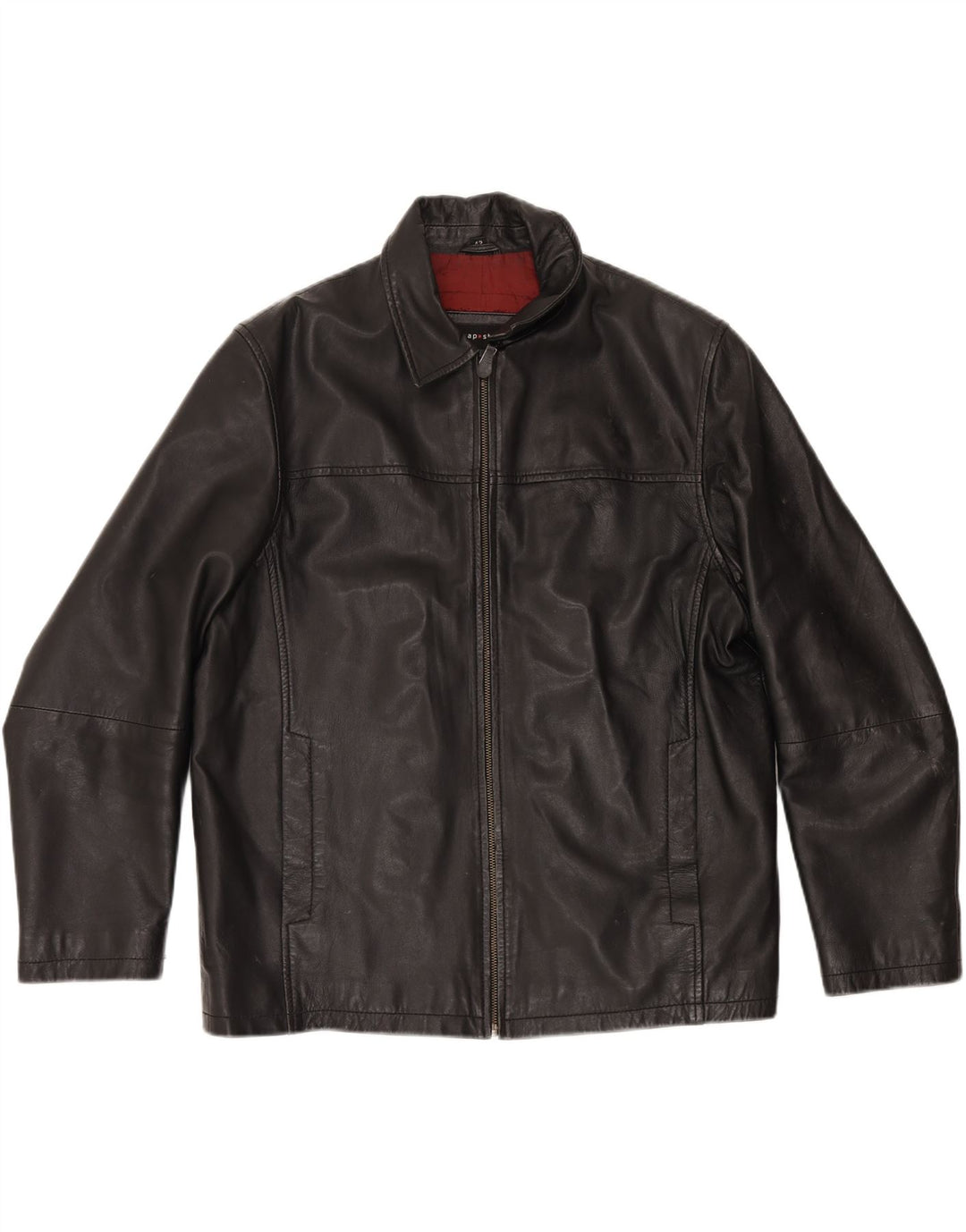 VINTAGE Womens Leather Jacket EU 42 Large Black Leather Vintage Vintage and Second-Hand Vintage from Messina Hembry 