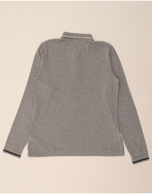 MARINA YACHTING Polo a maniche lunghe da donna UK 14 Grigio medio chiazzato