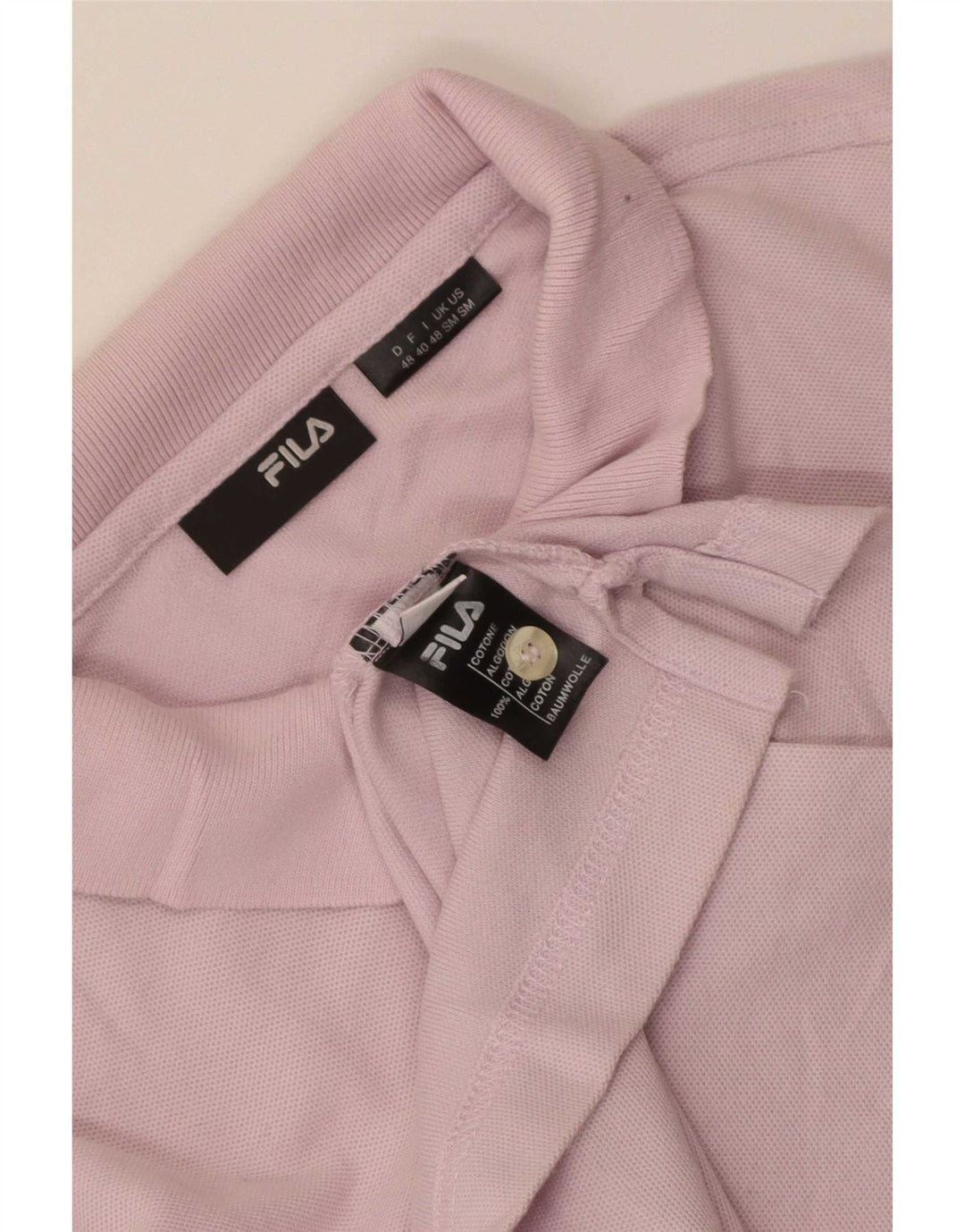 Polo da uomo Fila piccola in cotone viola
