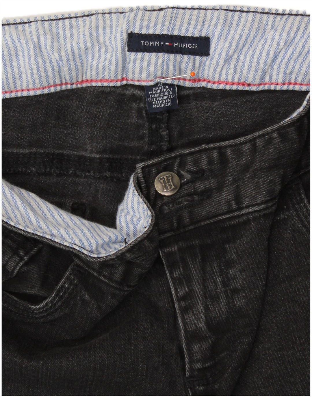 Jeans Bootcut da donna Tommy Hilfiger US 10 Large W32 L30 Cotone grigio