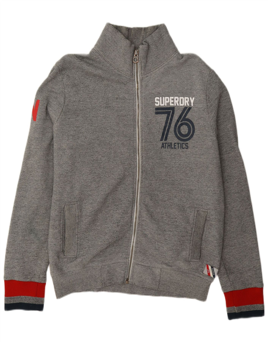 Giacca da ginnastica da uomo con grafica Superdry 2XL in cotone color block grigio