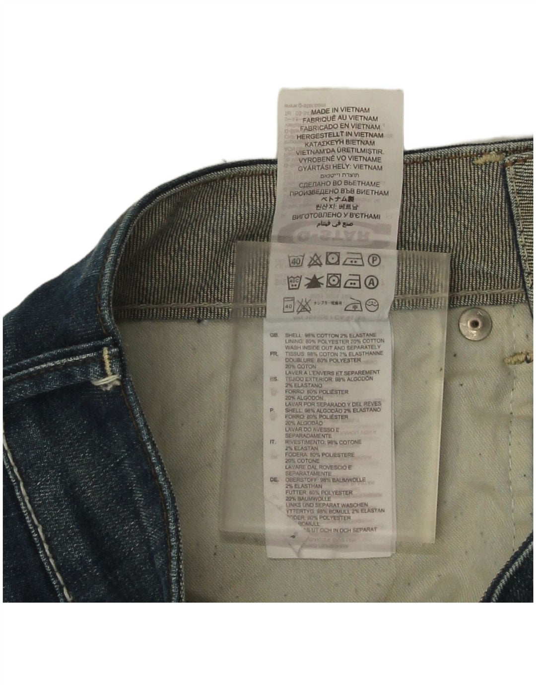 Jeans dritti Midge da donna G-Star W27 L32 cotone blu