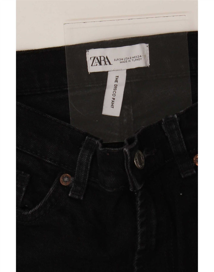 Jeans svasati da donna Zara EU 34 2XS W24 L32 Neri