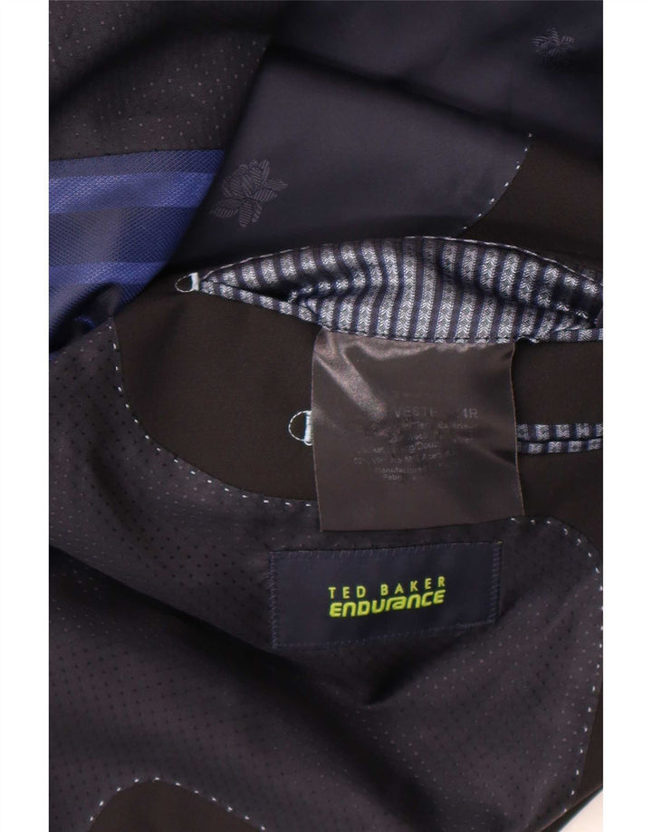 Giacca blazer da uomo a 2 bottoni Ted Baker UK 44 2XL lana nera