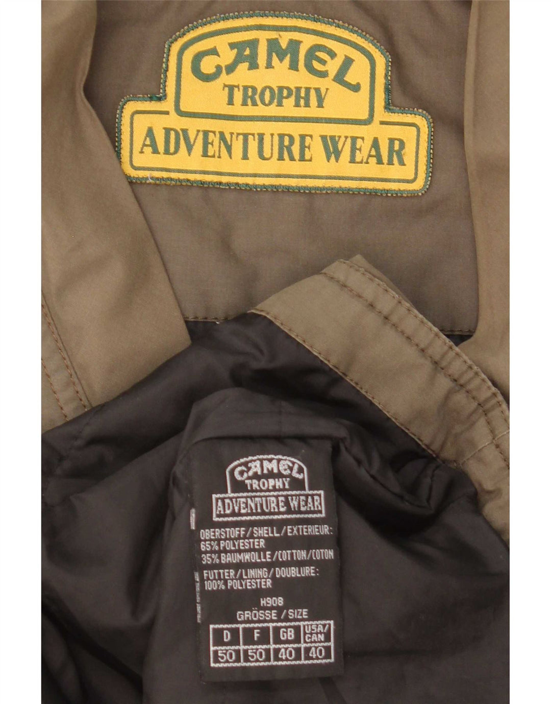 Gilet utility da uomo Camel Active UK 40 grande poliestere kaki