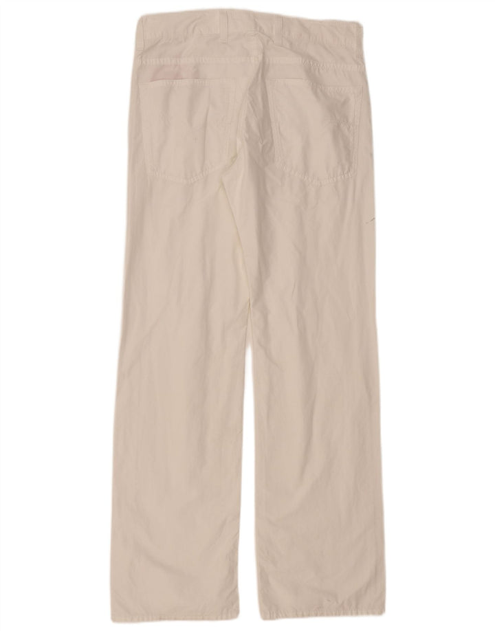 LEE COOPER Womens Straight Casual Trousers W33 L33 White Cotton