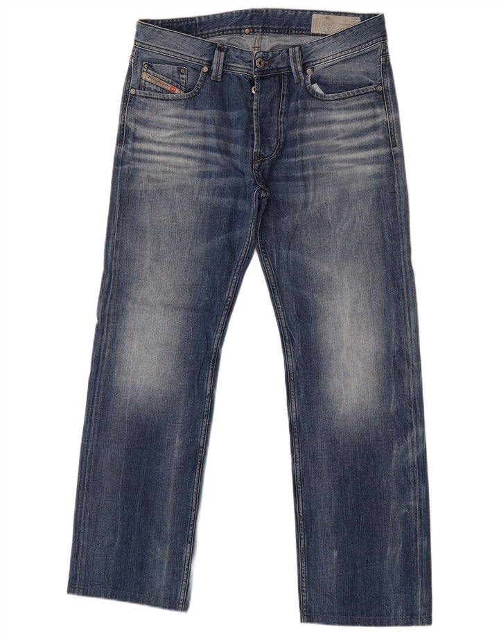 Jeans dritti regolari da uomo Diesel Larkee W31 L30 cotone blu