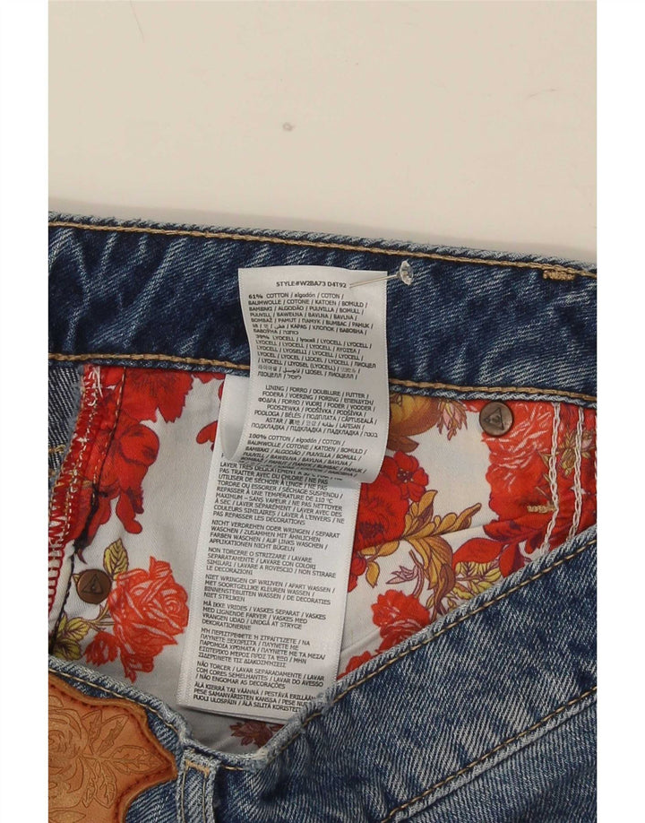 Jeans dritti da donna Guess a vita alta W28 L30 cotone blu