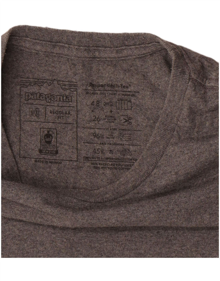 T-shirt da uomo vestibilità regolare Patagonia Top in cotone grigio medio