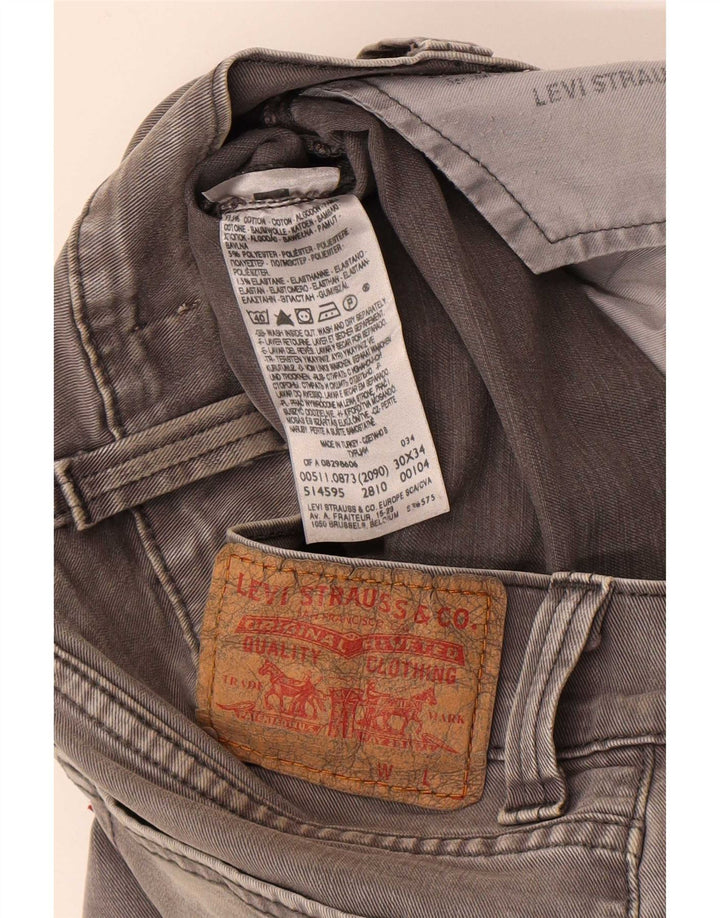 Jeans Levi's Uomo 511 Slim W30 L29 Cotone Grigio