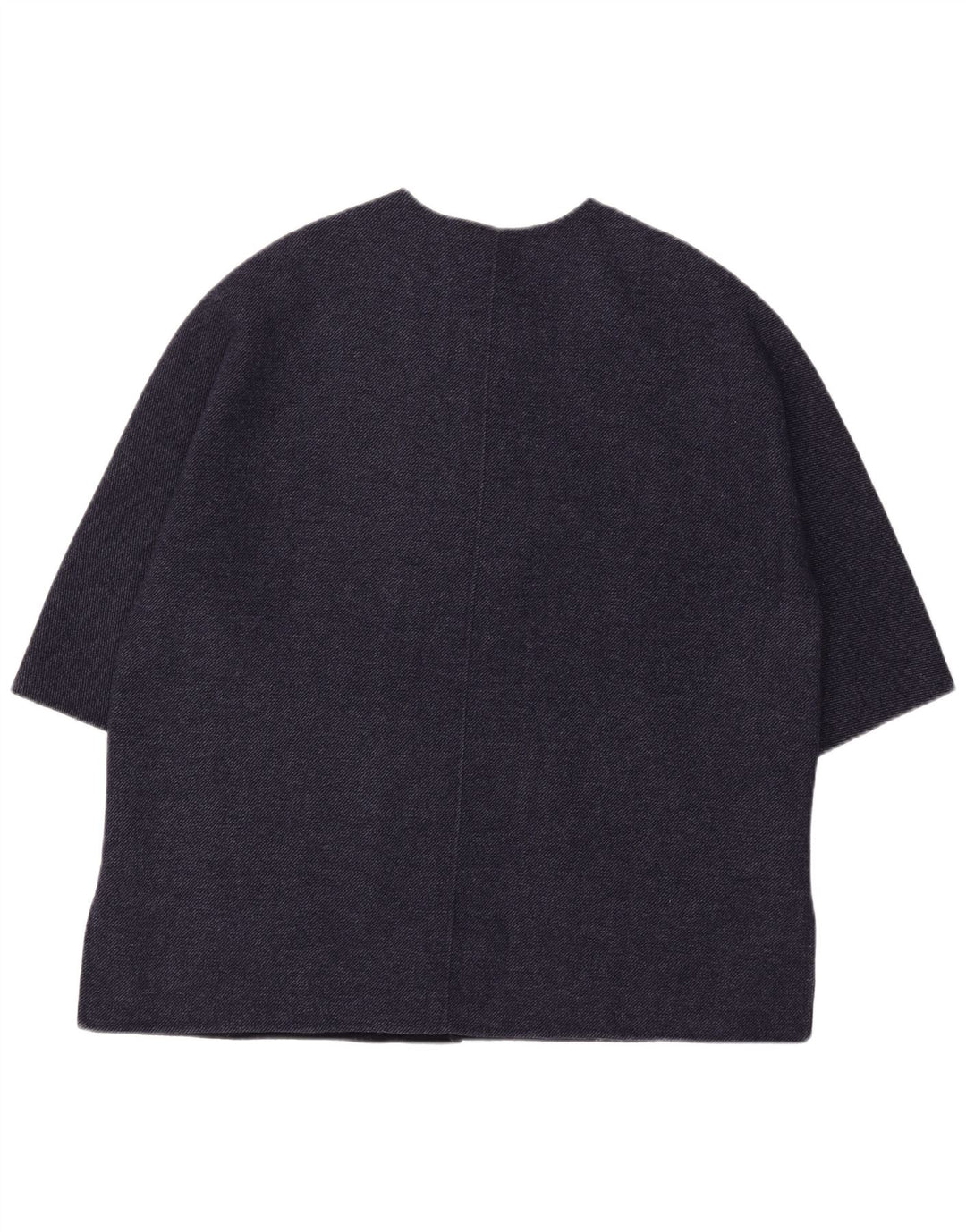 Soprabito oversize con maniche a 3/4 da donna Zara UK 16 Large in lana blu navy