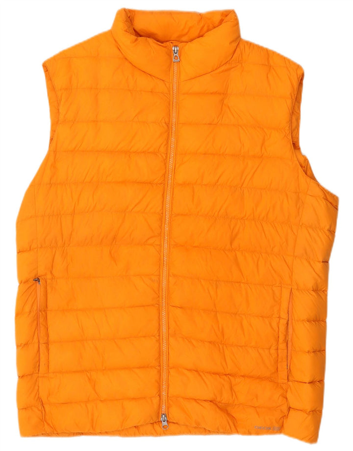 Gilet imbottito da donna Geox UK 18 XL arancione in poliammide