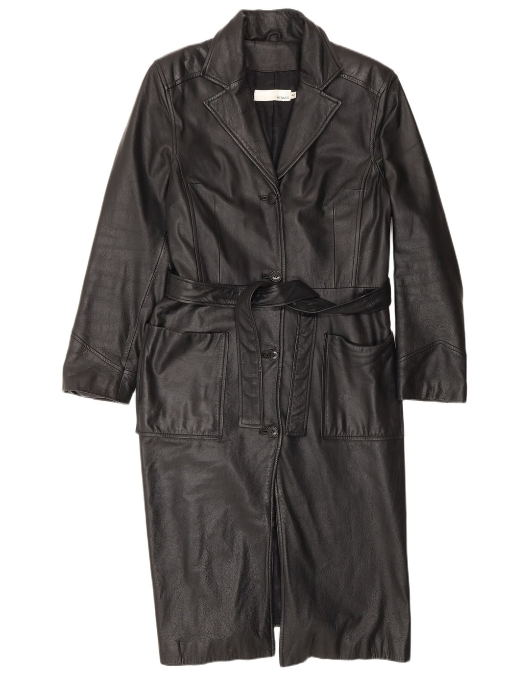Cappotto in pelle da donna HENNES EU 42 grande in pelle nera