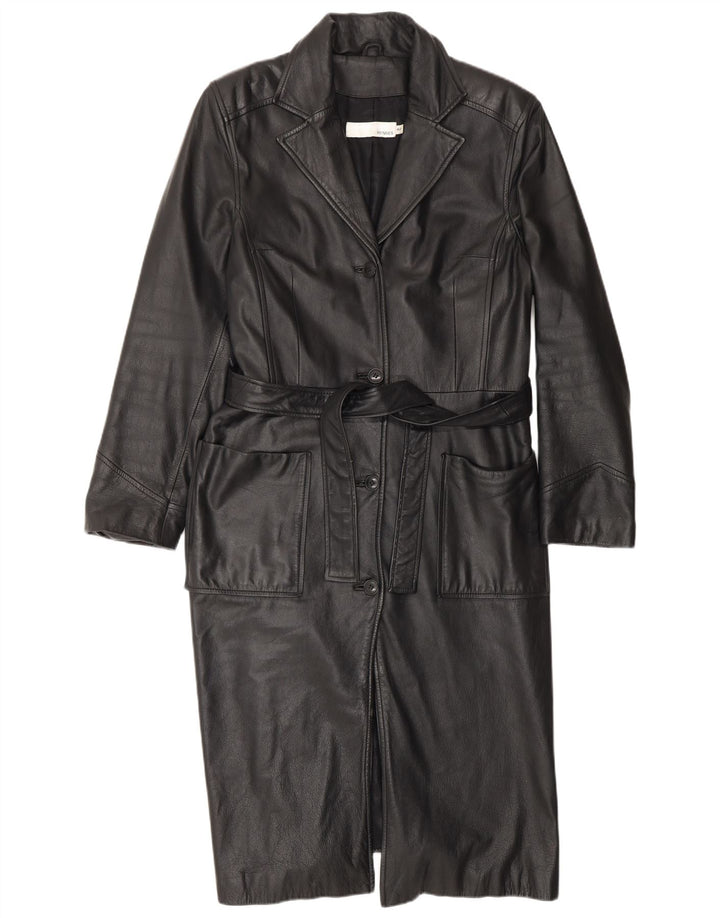 Cappotto in pelle da donna HENNES EU 42 grande in pelle nera