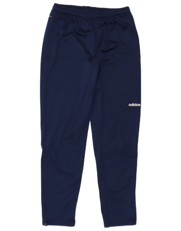 Pantaloni della tuta Adidas Climalite da ragazzo 13-14 anni in poliestere blu navy