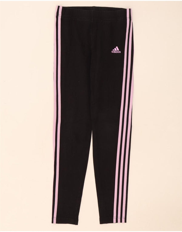 Leggings Adidas Bambina 13-14 Anni Cotone Nero