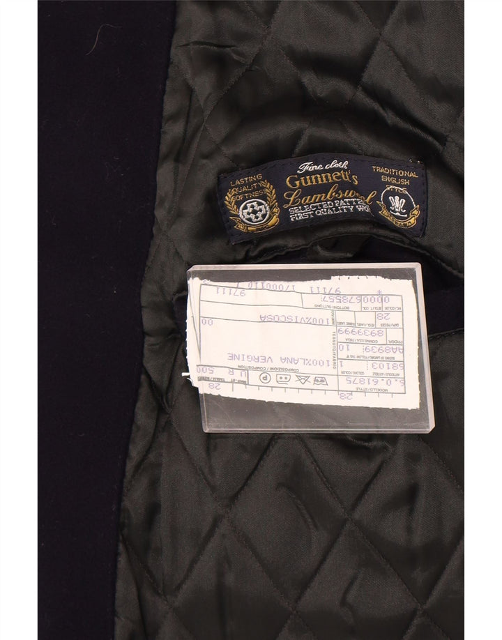 Cappotto da uomo Caesar UK 42 XL Lana vergine blu navy