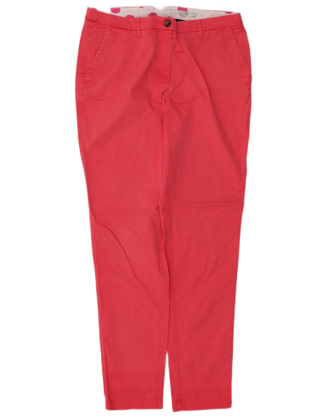 Pantaloni chino slim da donna BODEN UK 12 medi W32 L30 cotone rosa