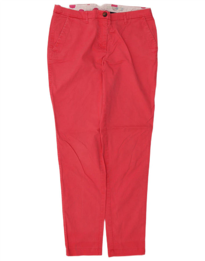 Pantaloni chino slim da donna BODEN UK 12 medi W32 L30 cotone rosa