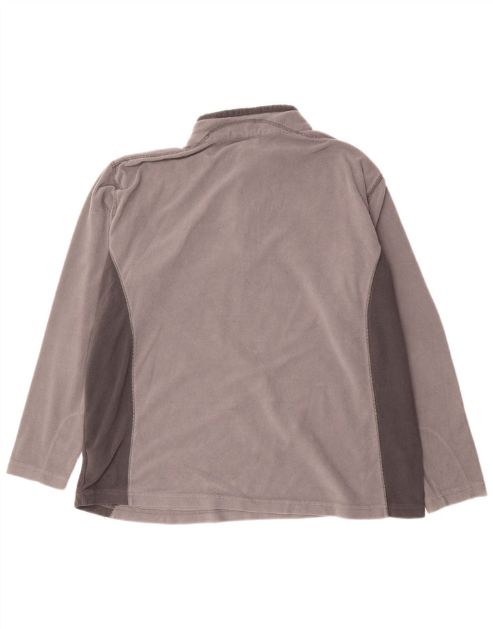 Maglione in pile Columbia da uomo con zip e collo XL in poliestere color block grigio