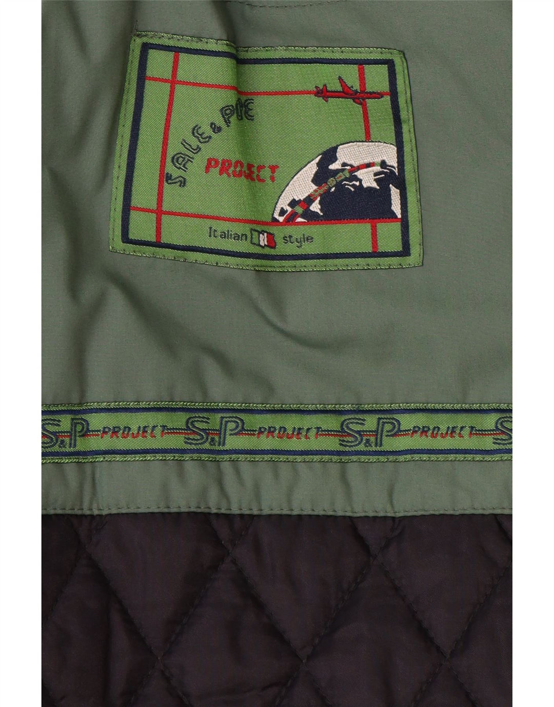 Giacca imbottita da uomo vintage UK 42 XL verde