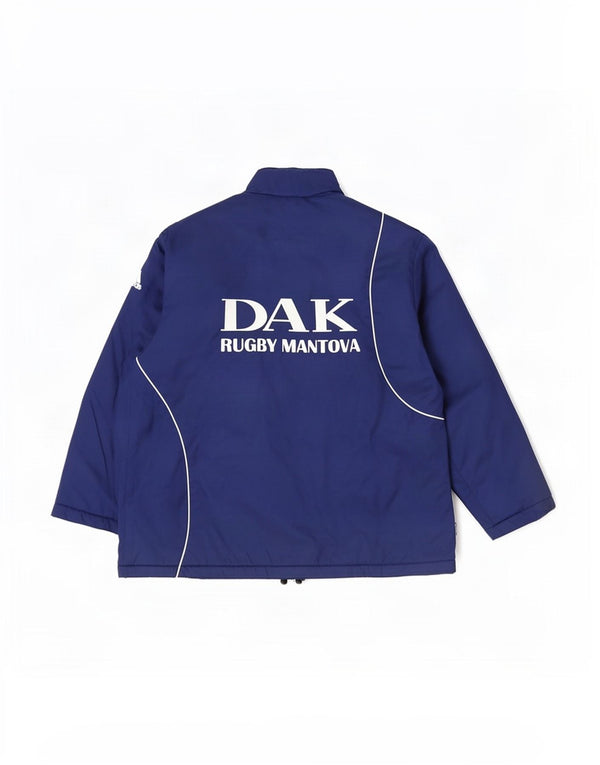 Cappotto imbottito con grafica Adidas Rugby Mantova da ragazzo 9-10 anni blu navy