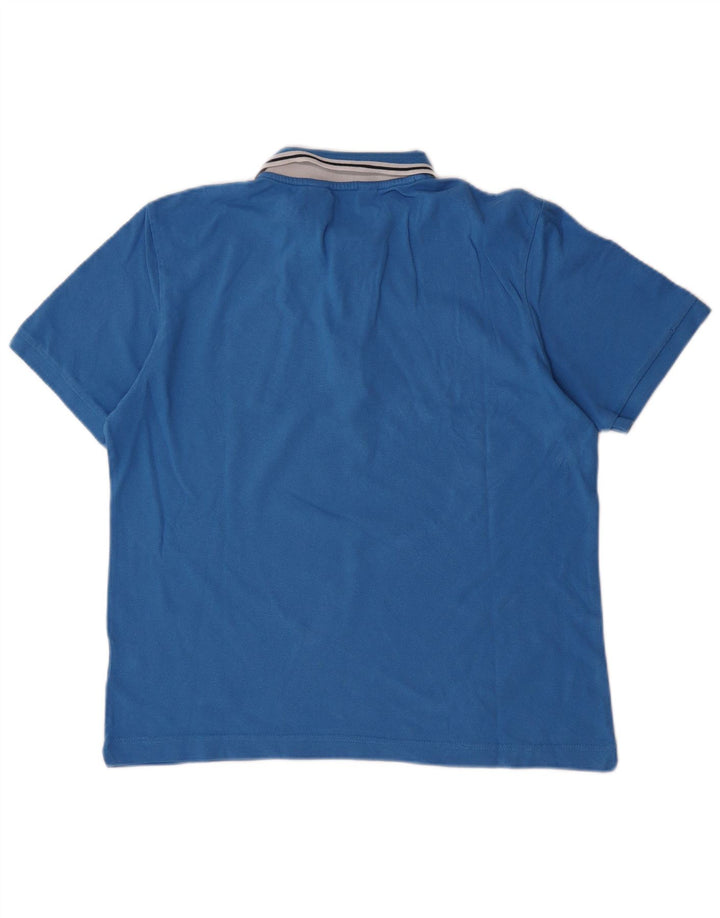 Polo Kappa Uomo Blu Medio in cotone