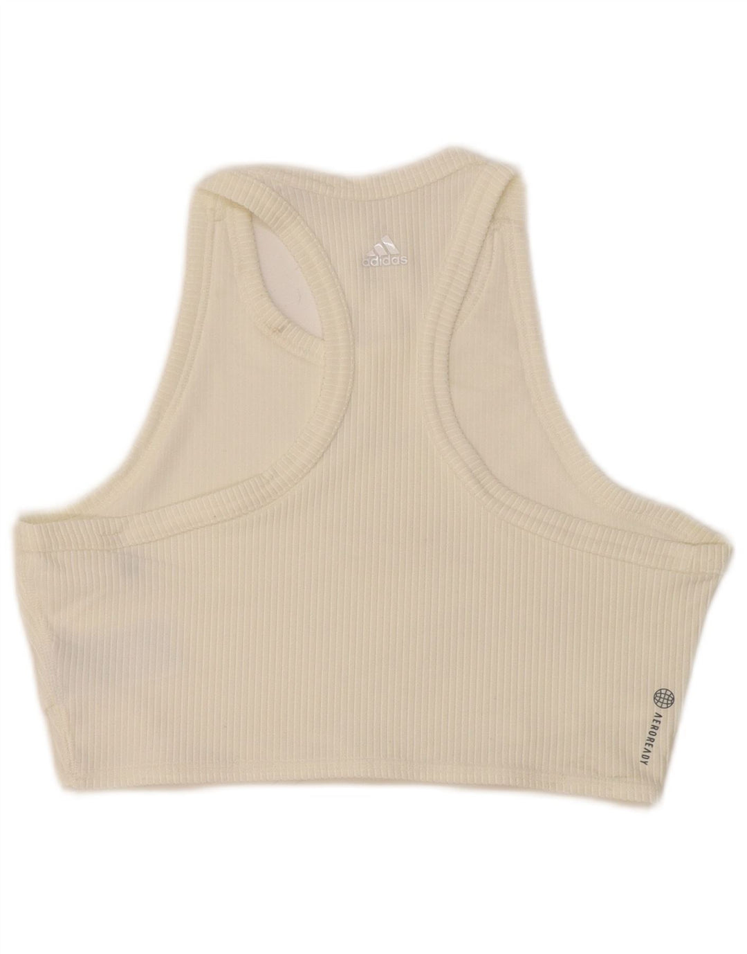 Canotta corta ADIDAS da donna Aeroready UK 12/14 Poliammide bianco medio