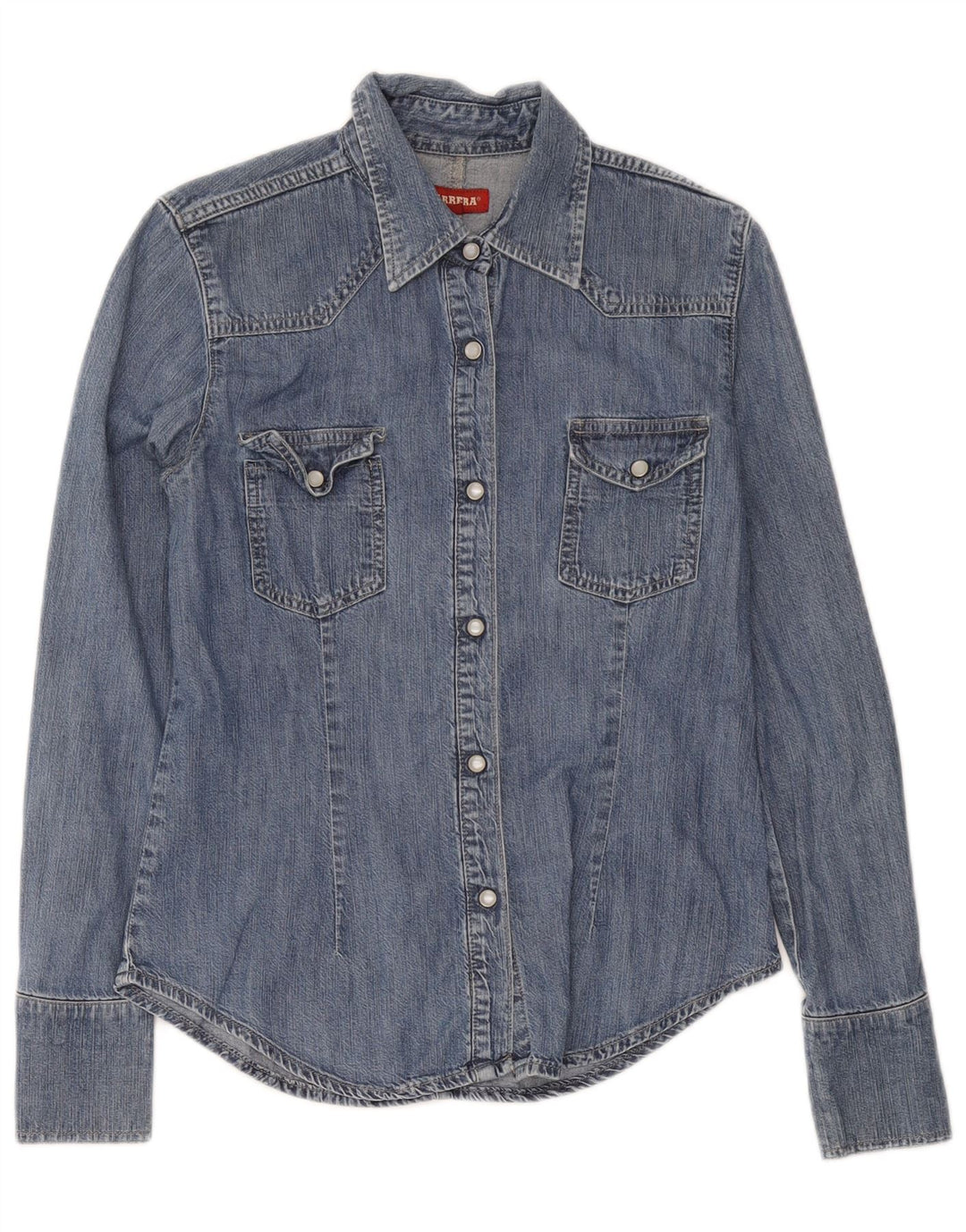 Camicia di jeans da donna Carrera UK 12 Cotone blu medio